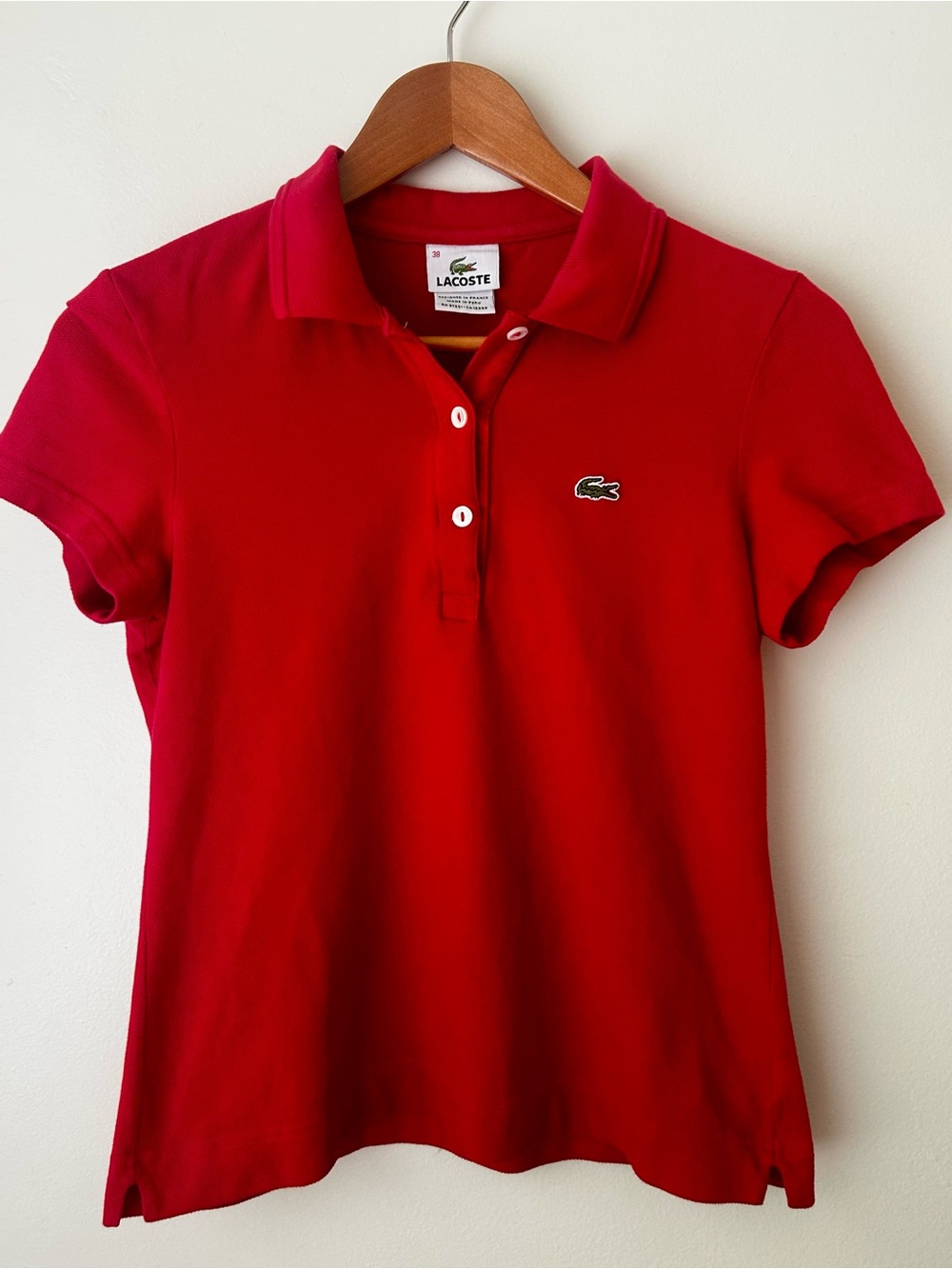 Lacoste Red Girls Short-Sleeve Polo Shirt